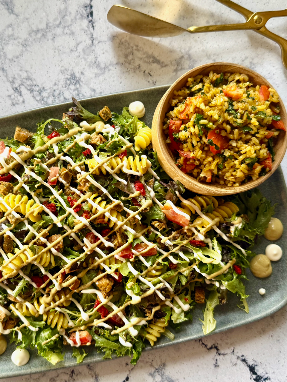 Falafel Pasta Salad Meal